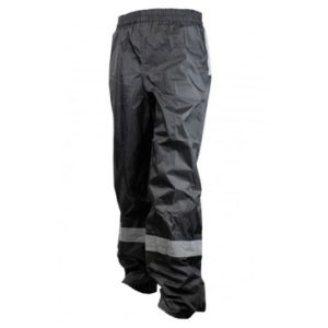 Pantalon de Pluie Waterproof Noir avec Reflecteur Taille M/l (Homologue Ce) -taille 1.68 à 1.78m