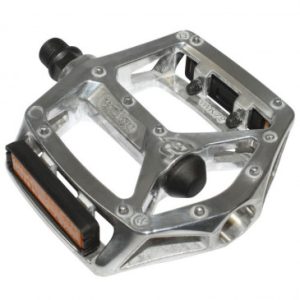 Pedale Bmx Gravity Alu Argent 9/16" Roulement Du (Paire Sur Carte)