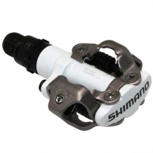 Pedale VTT Automatique Shimano M520 Spd Blanc avec Cales (Paire)