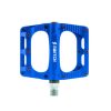 Pedale VTT Plateforme Descente / Bmx Switch Freeride Alu Cnc Bleu Filetage 9/16 avec Picots (Paire) 100x90mm