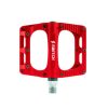 Pedale VTT Plateforme Descente / Bmx Switch Freeride Alu Cnc Rouge Filetage 9/16 avec Picots (Paire) 100x90mm