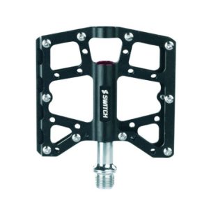 Pedale VTT Plateforme Descente / Bmx Switch North Shore Alu Noir Filetage 9/16 avec Picots (Paire) 110x95mm