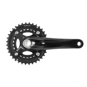 Pedalier VTT Atc 11/10/9v. Noir 175mm 36-26 Integre Axe 24/22mm (Avec Cuvettes Integre Filetage Anglais / Bsc / 1