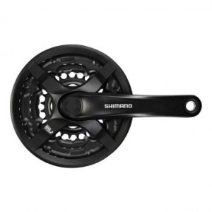 Pedalier VTT Shimano 7/8v. Ty501 Noir 170mm 42-34-24 (Boitier 122mm)