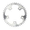 Plateau / Couronne Route 5bra D.110 Ta Zephyr 42dts Exterieur Argent Alu 7075 Type Shimano 9/10v.