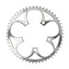 Plateau / Couronne Route 5bra D.110 Ta Zephyr 52dts Exterieur Argent Alu 7075 Type Shimano 9/10v.