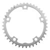 Plateau / Couronne Route 5bra D.130 Stronglight 40dts Triple Milieu Argent Alu 7075 Type Shimano 9/10v.