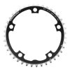 Plateau / Couronne Route 5bra D.130 Stronglight 40dts Triple Milieu Noir Alu 7075 Type Shimano 9/10v.