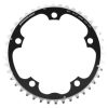 Plateau / Couronne Route 5bra D.130 Stronglight 42dts Triple Milieu Noir Alu 7075 Type Shimano 9/10v.