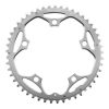 Plateau / Couronne Route 5bra D.130 Stronglight 49dts Exterieur Argent Alu 7075 Type Shimano 9/10v.