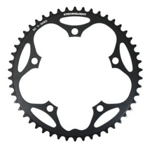 Plateau / Couronne Route 5bra D.130 Stronglight Dural 50dts Noir Type Shimano 8/9v.