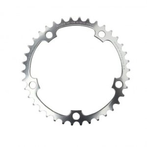 Plateau / Couronne Route 5bra D.130 Ta Alize 38dts Interieur Argent Alu 7075 Type Shimano 8/9/10v.