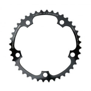 Plateau / Couronne Route 5bra D.130 Ta Alize 40dts Interieur Noir Alu 7075 Type Shimano 8/9/10v.