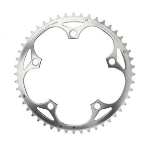 Plateau / Couronne Route 5bra D.130 Ta Alize 48dts Exterieur Argent Alu 7075 Type Shimano 8/9/10v.