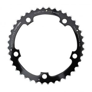 Plateau / Couronne Route 5bra D.130 Ta Alize Triple 38dts Milieu Noir Alu 7075 Type Shimano 8/9/10v.