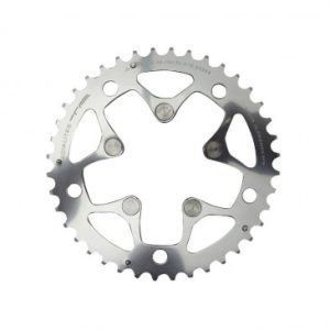 Plateau / Couronne Route 5bra D.130 Ta Alize Triple 42dts Porteur Argent Alu 7075 Type Shimano 8/9/10v.