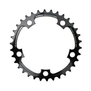 Plateau / Couronne Route 5bra D.74 Ta Zelito 24dts Triple Interieur Noir Alu 7075 Type Shimano 9/10v.