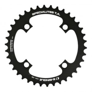 Plateau / Couronne VAE / Vélo Electrique 4bra D.104 pour Bosch / Brose / Yamaha / Giant / Shimano E-steps Ta E-single 38dts Mono Noir Alu 7075