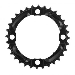 Plateau / Couronne VTT 4bra D.104 pour Shimano Deore M590/lx Triple 32dts Milieu Origine Noir 9v.