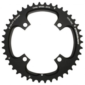 Plateau / Couronne VTT 4bra D.104 pour Sram Xo Filete 10v. Stronglight Double 41dts Exterieur Noir - Epaisseur 5mm Filete 10v.