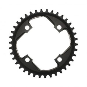 Plateau / Couronne VTT 4bra D.104 pour Sram Xo1 Stronglight 38dts Mono Noir Alu 7075 11v. Narrow Wide - Epaisseur 5mm