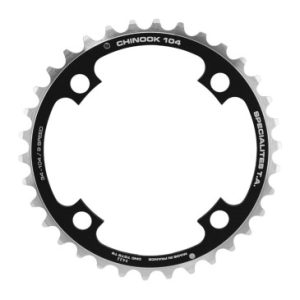 Plateau / Couronne VTT 4bra D.104 Ta Chinook Triple 34dts Milieu Noir Alu 8/9v.