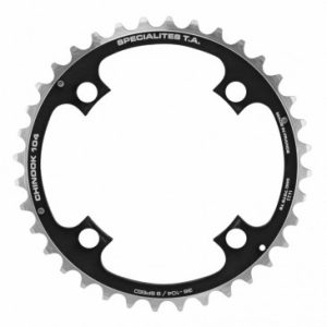 Plateau / Couronne VTT 4bra D.104 Ta Chinook Triple 36dts Milieu Noir Alu 8/9v.