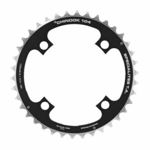 Plateau / Couronne VTT 4bra D.104 Ta Chinook Triple 38dts Milieu Noir Alu 8/9v.