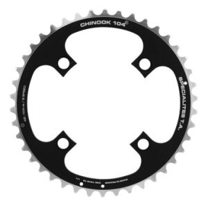 Plateau / Couronne VTT 4bra D.104 Ta Chinook Triple 42dts Exterieur Noir Alu pour Shimano / Sram / Race Face / Fsa 8/9v.