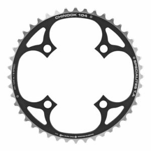 Plateau / Couronne VTT 4bra D.104 Ta Chinook Triple 44dts Exterieur Noir Alu pour Shimano / Sram / Race Face / Fsa 8/9v.