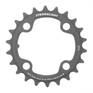 Plateau / Couronne VTT 4bra D.64 pour Shimano Xtr M980 Stronglight Ht3 Double 22dts Interieur Noir (Pour Exterieur 36dts) Non Filete 10v.