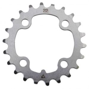 Plateau / Couronne VTT 4bra D.64 Stronglight 22dts Triple Interieur Argent Acier 8/9v.