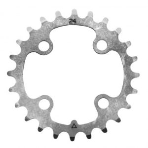 Plateau / Couronne VTT 4bra D.64 Stronglight 24dts Triple Interieur Argent Acier 8/9v.