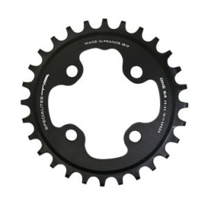 Plateau / Couronne VTT 4bra D.64 Ta One 28dts Mono Noir Mat Alu pour Shimano / Sram / Race Face / Fsa 10/11/12v. Narrow Wide