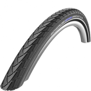 Pneu City 16 X 1.35 Schwalbe Marathon Plus Noir Tringle Rigide (35-349) Renfort 5mm Flanc Reflex Compatible Vae