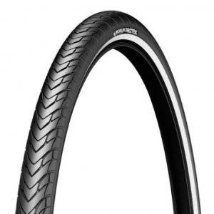 Pneu City 27 X 1 1/4 Michelin Protek Renfort Noir Tringle Rigide (32-630) Flanc Reflex