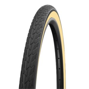 Pneu City 27 X 1 1/4 Schwalbe Road Cruiser Hs484 Noir/beige Tringle Rigide (32-630)