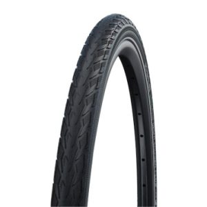 Pneu City / Invalide 24 X 1 3/8 Schwalbe Delta Cruiser Plus Noir Tringle Rigide (37-540) Renfort Flanc Reflex