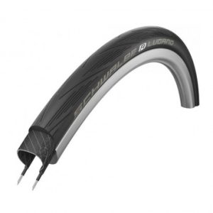 Pneu Route 700 X 25 Schwalbe Lugano2 Endurance Renfort Anti-crevaison Noir Tringle Rigide (25-622)