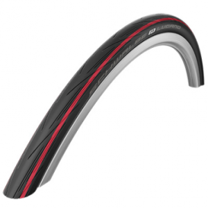 Pneu Route 700 X 25 Schwalbe Lugano2 Noir Bande Rouge Tringle Rigide (25-622)