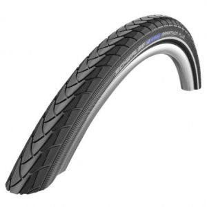 Pneu Route 700 X 25 Schwalbe Marathon Plus Noir Tringle Rigide (25-622) Renfort Flanc Reflex Compatible Vae