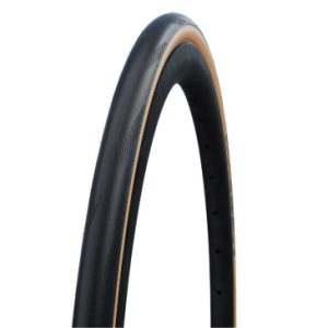 Pneu Route 700 X 25 Schwalbe One Raceguard Addix Noir/beige Tubeless Ready Tringle Souple (25-622)