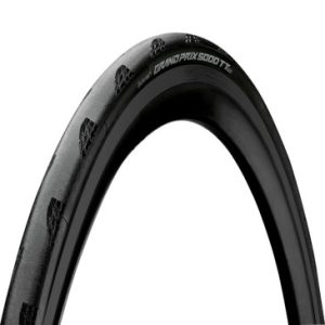 Pneu Route 700 X 28 Continental Grand Prix 5000 Tt Tubeless Ready Noir Tringle Souple (28-622) - Technologie Sans Crochet pour Giant / Zipp -gp5000- Tt = Contre La Montre Pneu Allege