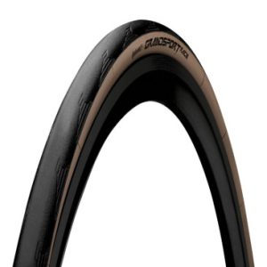 Pneu Route 700 X 28 Continental Grand Sport Race Noir Flanc Marron Tringle Souple (28-622)