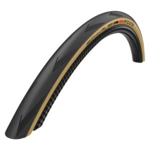 Pneu Route 700 X 28 Schwalbe Pro One Super Race Noir/beige Tubeless Ready Tringle Souple (28-622) Renfort V-guard Addix - Technologie Sans Crochet pour Giant / Zipp