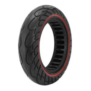 Pneu Trottinette Plein 10 X 2.50 Noir Liseret Rouge (Jante Largeur 45mm)