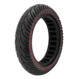 Pneu Trottinette Plein 8.5 X 2.00 Noir Point Rouge - Largeur Interieur 36 Mm (Pour Xiaomi M365 et Autres)