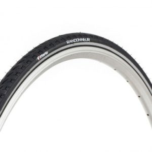 Pneu VTC Urbain 700 X 28 Vittoria Randonneur Noir Tringle Rigide (28-622) Flanc Reflex