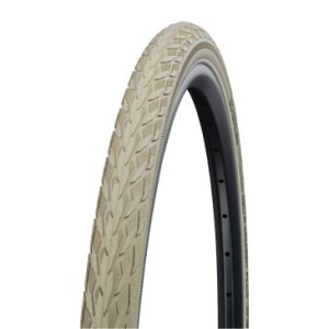 Pneu VTC Urbain 700 X 35 Schwalbe Delta Cruiser Plus Creme Tringle Rigide (37-622) Renfort Green Guard Flanc Reflex