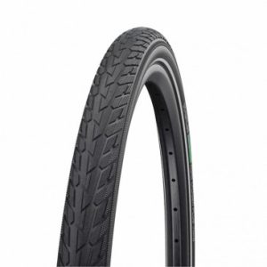 Pneu Vtc Urbain 700 X 35 Schwalbe Delta Cruiser Plus Noir Tringle Rigide (37-622) Renfort Green Guard Flanc Reflex